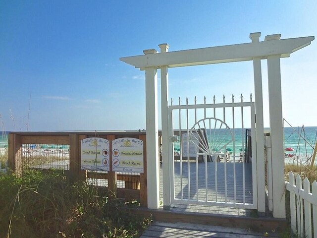 52 Secret Harbor Dr, Miramar Beach, FL 32550 - gate featuring a water view