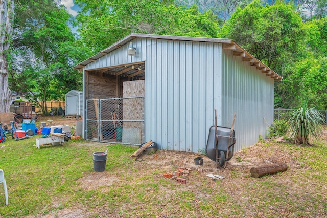 view of shed