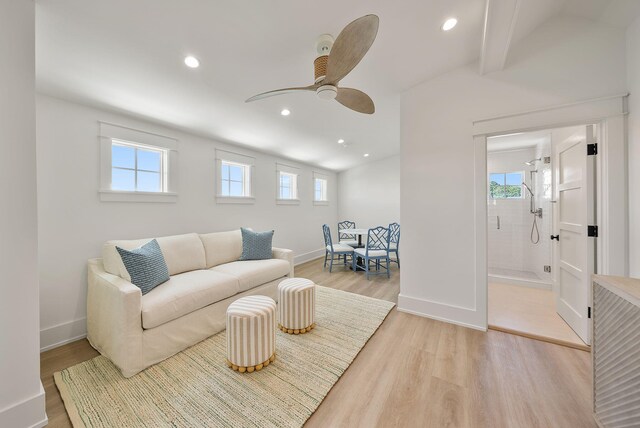 272 Beach Bike Way, Seacrest, FL 32461 - living area with plenty of natural light, light wood finished floors, baseboards, and recessed lighting