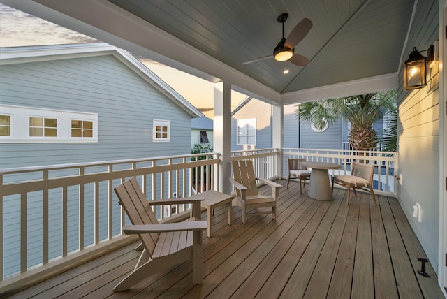 272 Beach Bike Way, Seacrest, FL 32461 - wooden terrace featuring ceiling fan