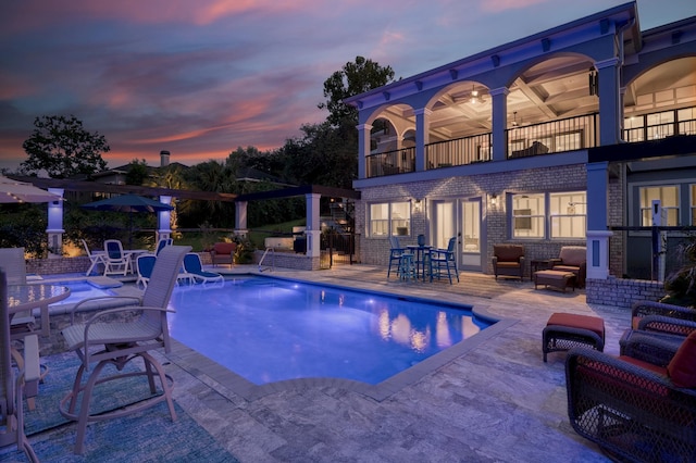 21 S Anchors Lake Dr, Santa Rosa Beach, FL 32459 - outdoor pool with a patio area and fence
