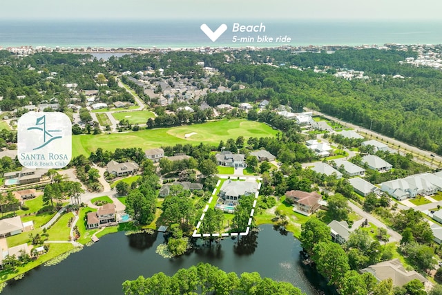 21 S Anchors Lake Dr, Santa Rosa Beach, FL 32459 - aerial view with a water view and a residential view