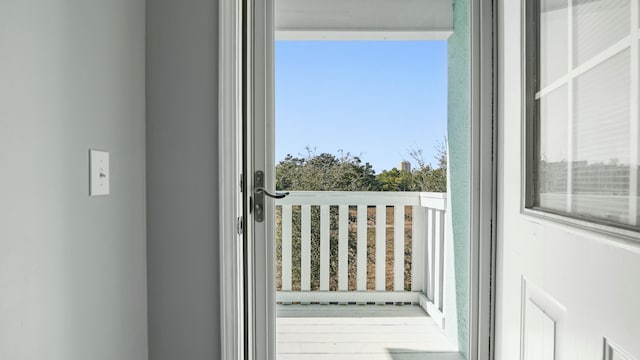 view of doorway to outside