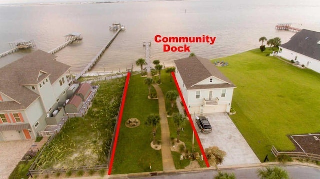 1921 Mooring Dr, Navarre, FL 32566 - aerial view of property's location featuring a large body of water and property parcel outlined