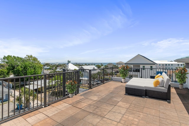 view of patio / terrace featuring a balcony