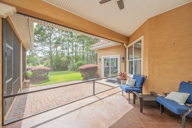 4594 Nautical Ct, Destin, FL 32541 - sunroom with a ceiling fan