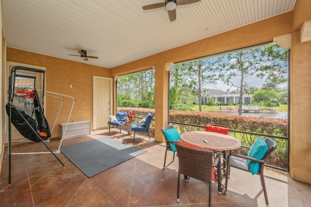 4594 Nautical Ct, Destin, FL 32541 - sunroom / solarium featuring outdoor dining space and ceiling fan