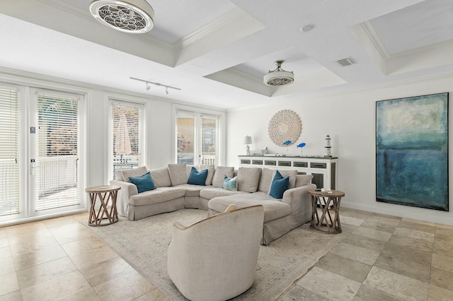 4835 Ocean Blvd, Destin, FL 32541 - living area with visible vents and ornamental molding