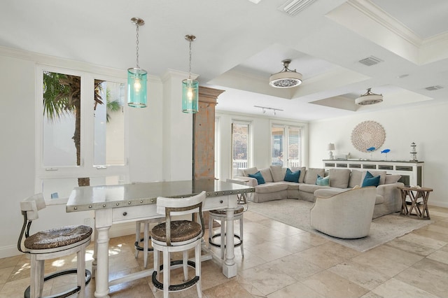 4835 Ocean Blvd, Destin, FL 32541 - interior space featuring visible vents and ornamental molding