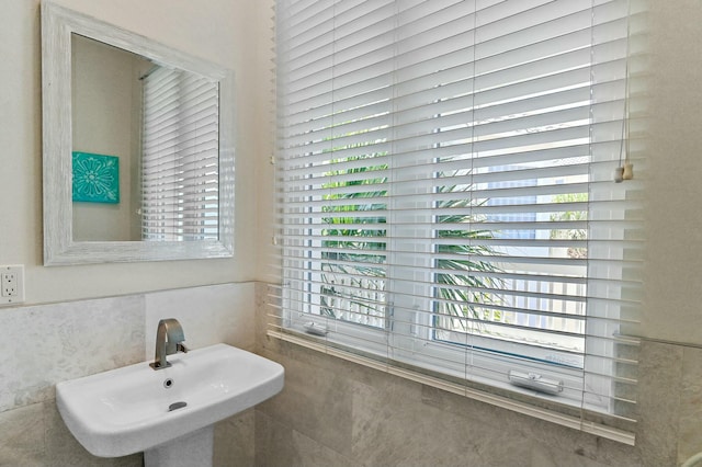 4835 Ocean Blvd, Destin, FL 32541 - bathroom with a sink and tile walls