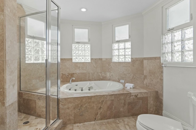 4835 Ocean Blvd, Destin, FL 32541 - full bath with a stall shower, a bath, and toilet