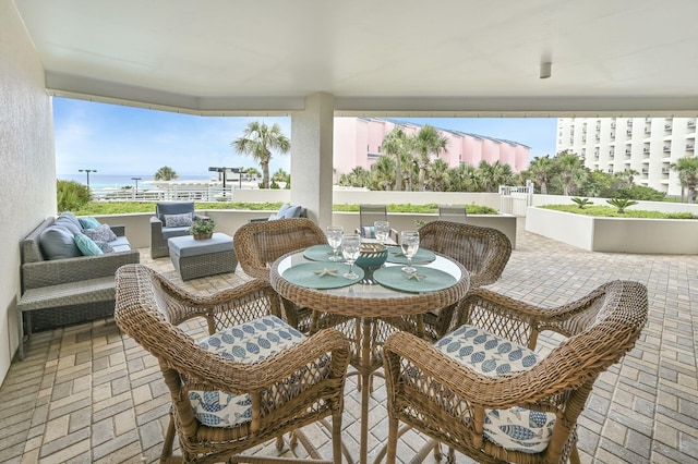 view of patio featuring outdoor lounge area