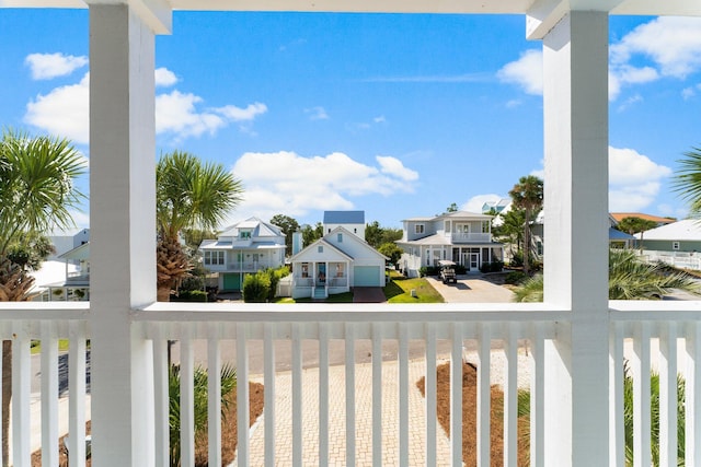balcony with a residential view