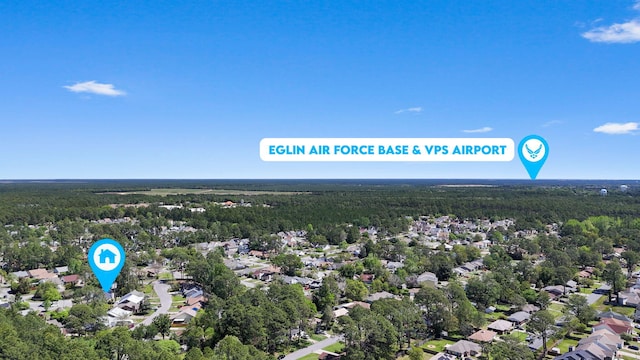 2106 Wilderness Path, Fort Walton Beach, FL 32547 - aerial view of residential area with a forest