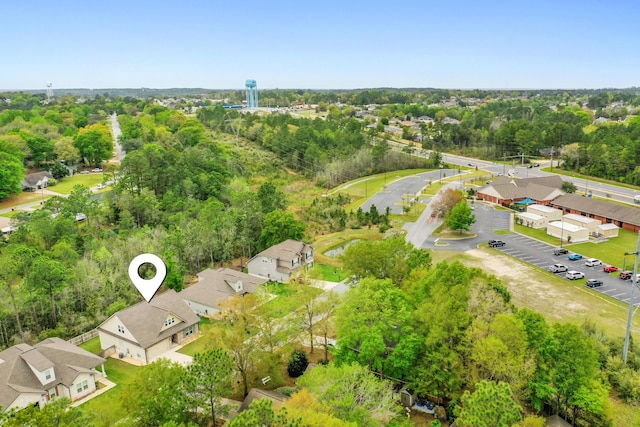 bird's eye view with a residential view