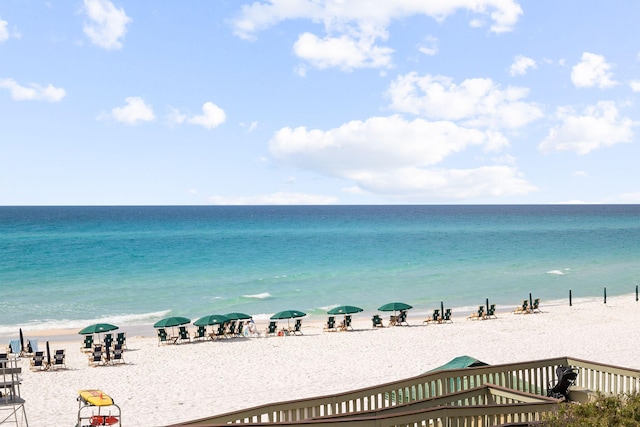 water view with a view of the beach
