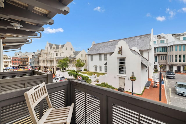 balcony featuring a residential view