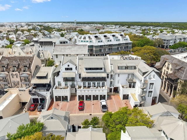 drone / aerial view with a residential view