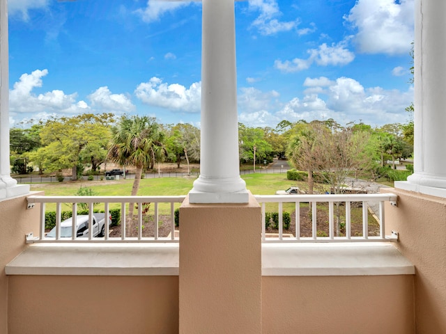 view of balcony