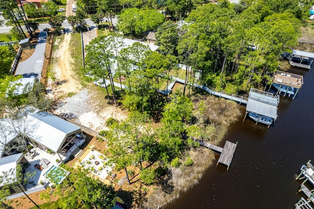 1158 Mack Bayou Rd, Santa Rosa Beach, FL 32459 - birds eye view of property featuring a water view
