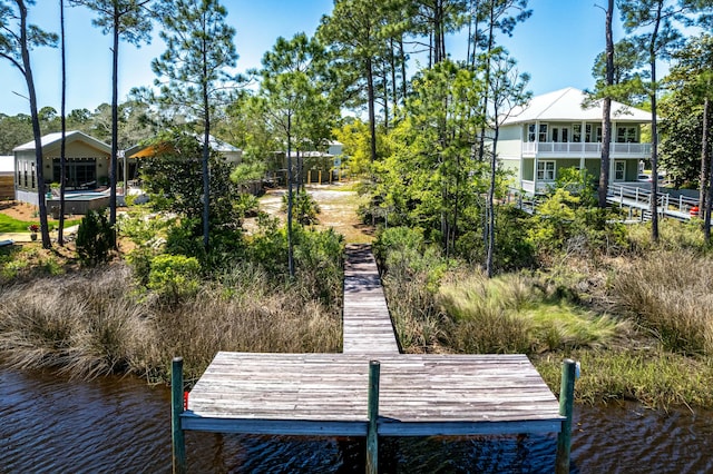 1158 Mack Bayou Rd, Santa Rosa Beach, FL 32459 - view of dock with a water view
