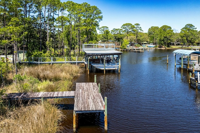 1158 Mack Bayou Rd, Santa Rosa Beach, FL 32459 - view of dock with a water view