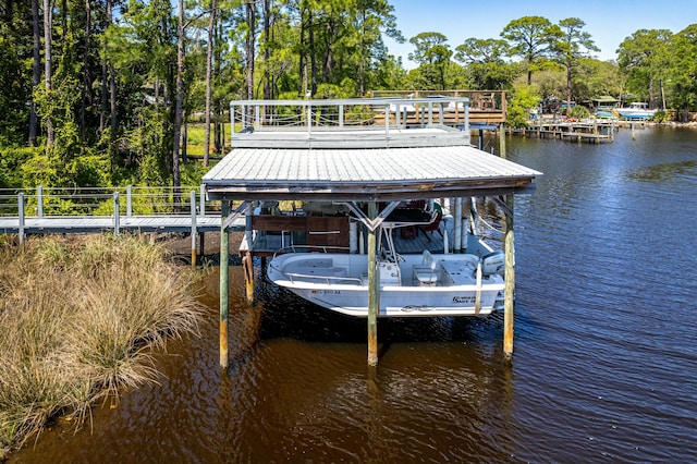 1158 Mack Bayou Rd, Santa Rosa Beach, FL 32459 - dock area featuring a water view