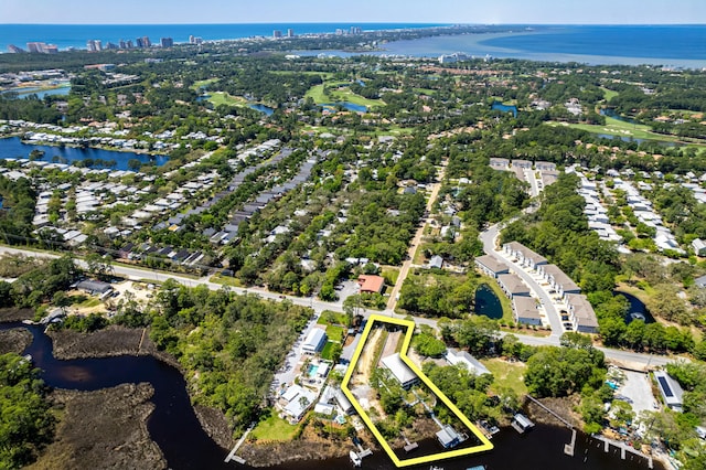 1158 Mack Bayou Rd, Santa Rosa Beach, FL 32459 - birds eye view of property with a water view