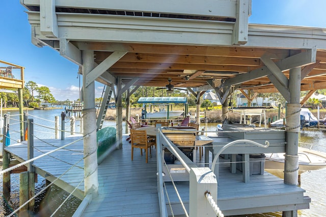 1158 Mack Bayou Rd, Santa Rosa Beach, FL 32459 - view of dock featuring boat lift and a water view