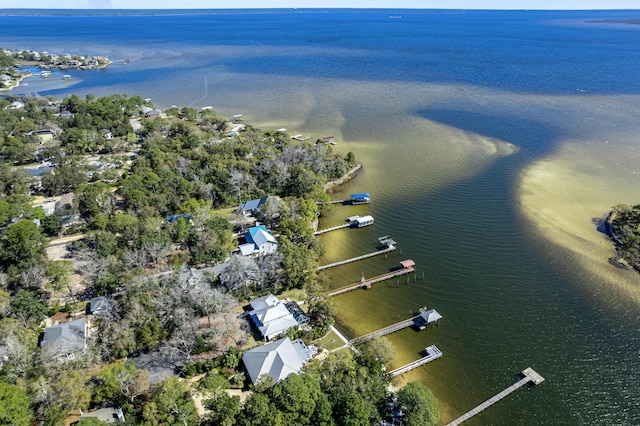 1158 Mack Bayou Rd, Santa Rosa Beach, FL 32459 - drone / aerial view with a water view