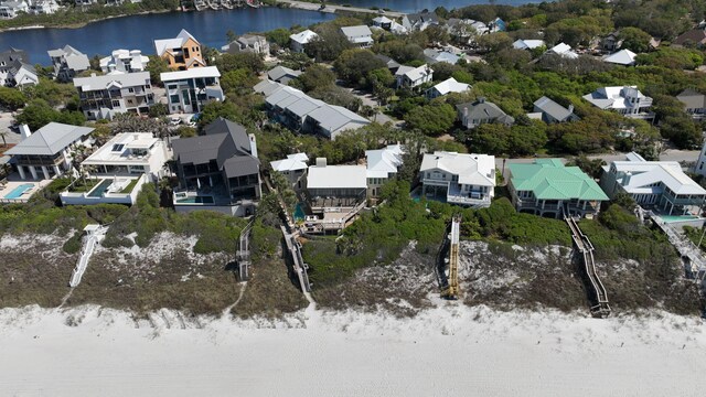 239 Pelican Cir, Inlet Beach, FL 32461 - bird's eye view featuring a water view and a residential view