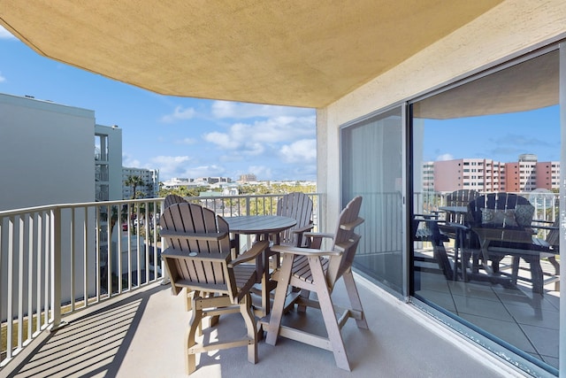 balcony with a city view