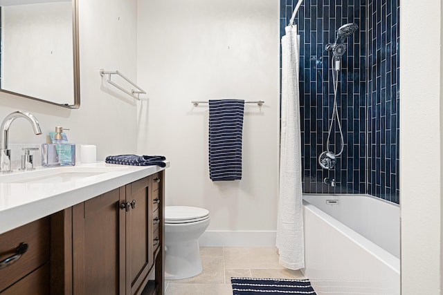 34 Debbie Ln, Santa Rosa Beach, FL 32459 - full bath featuring tile patterned floors, vanity, toilet, shower / tub combo, and baseboards