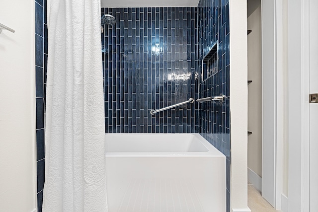 34 Debbie Ln, Santa Rosa Beach, FL 32459 - bathroom featuring shower / bath combination with curtain