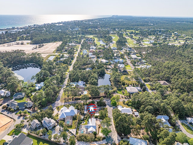 34 Debbie Ln, Santa Rosa Beach, FL 32459 - aerial overview of property's location featuring a large body of water and nearby suburban area