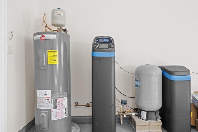 34 Debbie Ln, Santa Rosa Beach, FL 32459 - utility room featuring electric water heater