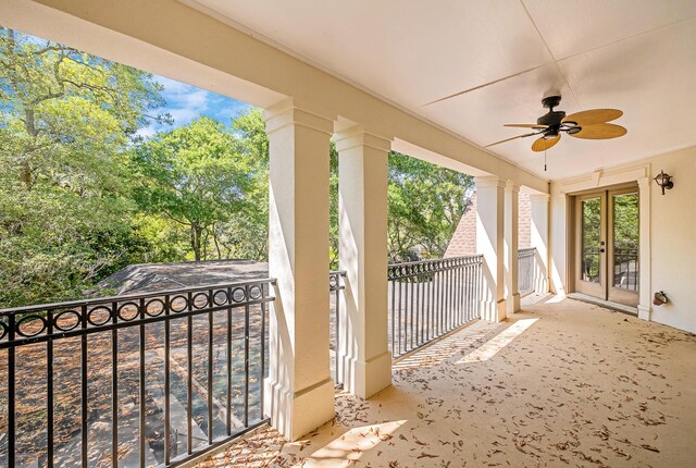 237 Matties Way, Destin, FL 32541 - view of patio / terrace featuring a balcony and a ceiling fan