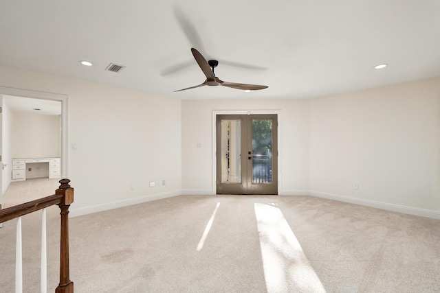 237 Matties Way, Destin, FL 32541 - empty room featuring a ceiling fan, light carpet, recessed lighting, and baseboards