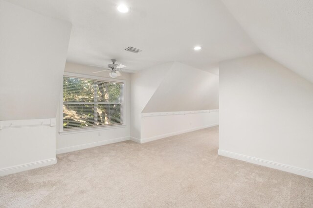 237 Matties Way, Destin, FL 32541 - bonus room featuring carpet flooring, lofted ceiling, a ceiling fan, recessed lighting, and baseboards