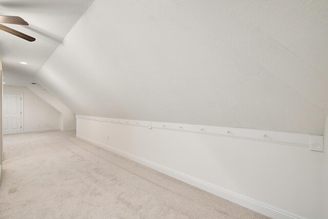 237 Matties Way, Destin, FL 32541 - bonus room featuring lofted ceiling, light colored carpet, ceiling fan, and baseboards