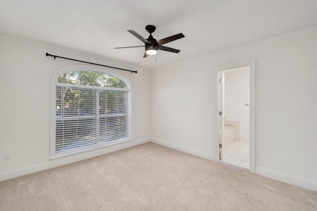 237 Matties Way, Destin, FL 32541 - carpeted spare room featuring ceiling fan, crown molding, and baseboards