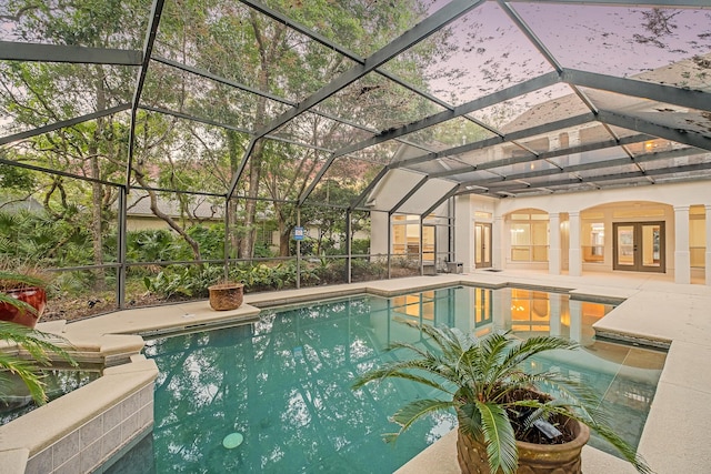 237 Matties Way, Destin, FL 32541 - swimming pool featuring a patio area, a lanai, and french doors