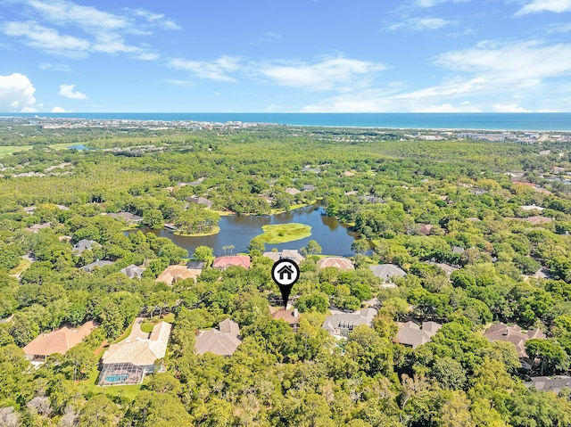 237 Matties Way, Destin, FL 32541 - bird's eye view of a nearby body of water and a heavily wooded area