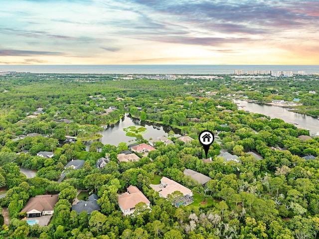 237 Matties Way, Destin, FL 32541 - aerial view at dusk of a water view