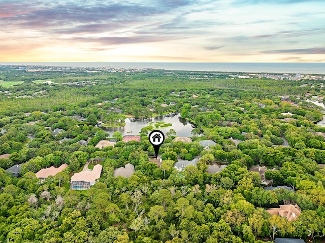 237 Matties Way, Destin, FL 32541 - drone / aerial view of a nearby body of water and a heavily wooded area