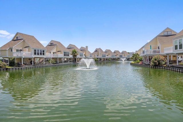 property view of water with a residential view