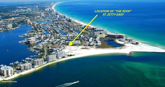 34 Gulf Breeze Ct, Destin, FL 32541 - bird's eye view featuring a water view and a city view