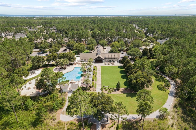 141 Sandchase Cir, Watersound, FL 32461 - birds eye view of property with a forest view