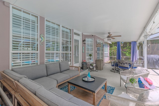 4030 Indian Trl, Destin, FL 32541 - exterior space featuring outdoor dining space, an outdoor living space, and ceiling fan