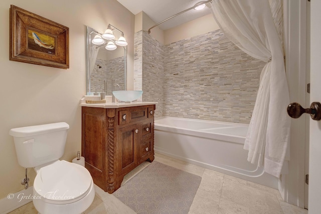 11807 Front Beach Rd Unit 2104, Panama City Beach, FL 32407 - full bathroom featuring shower / bath combination with curtain, toilet, and vanity